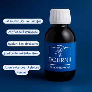 Phycocyanine liquide française 4000mg/L - Extraction à froid Dohrnii Dohrnii