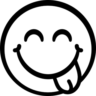 Illustration d'un emoji qui sort la langue pour illustrer le goût neutre de la phycocyanine française Dohrnii.
