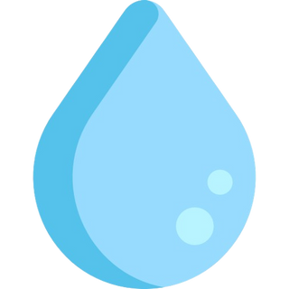 Pictogramme en forme de goutte d’eau bleue. pour symboliser la formule liquide de la phycocyanine française Dohrnii.
