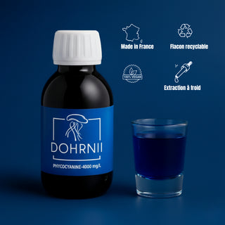 Phycocyanine liquide française 4000mg/L - Extraction à froid Dohrnii Dohrnii