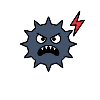 Illustration d’un radical libre responsable du stress oxydatif, ciblé par l’action antioxydante de la phycocyanine.
